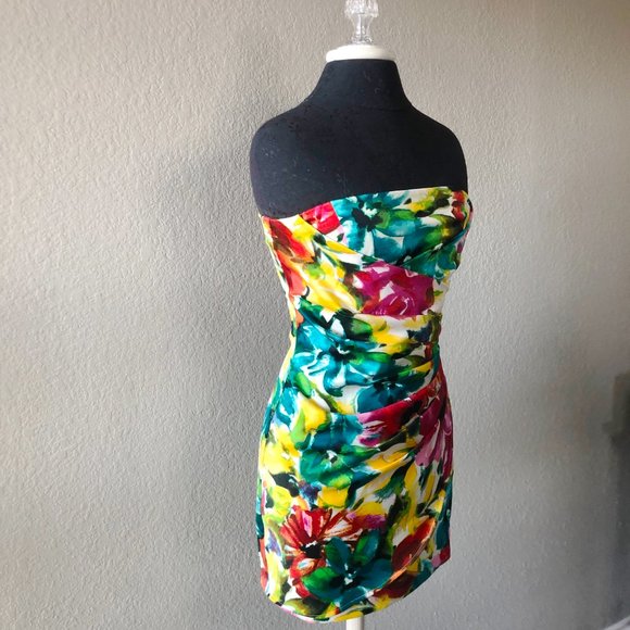 Specklers Semi-Formal Floral Mini Dress - Picture 3 of 4